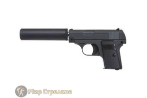 Пистолет страйкбольный Galaxy G.9A Colt 25 mini с глушителем