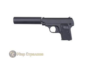 Пистолет страйкбольный Galaxy G.1A Colt 25 с глушителем