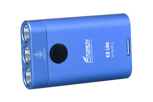 Фонарь-брелок FiTorch K3 Lite (USB зарядка, 3 светодиода, 550 лм) синий