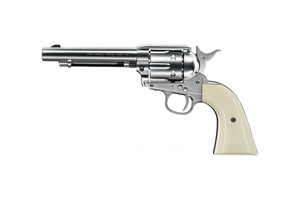Пневматический револьвер Umarex Colt SAA 45 Pellet Nickel (5,5”)