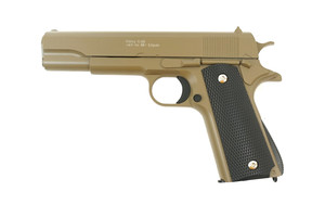 Страйкбольный пистолет Galaxy G.13D (Colt 1911) песочный